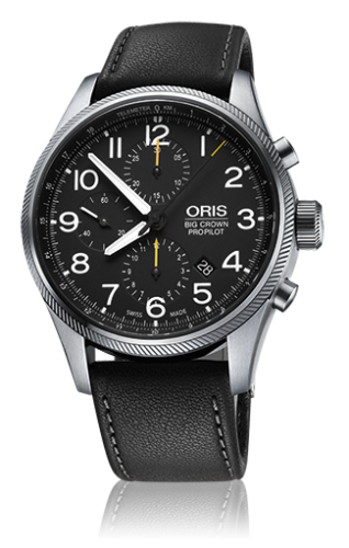 Oris 01 774 7699 4134-07 5 22 19FC : Big Crown ProPilot Chronograph / Black Leather