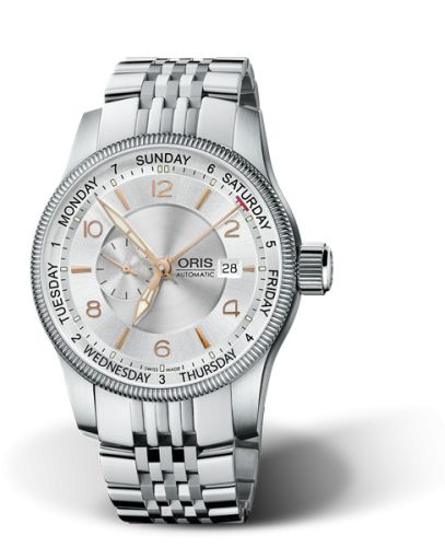 Oris 01 645 7629 4061-07 8 22 76 : Big Crown Small Second Pointer Day Stainless Steel / Silver / Bracelet