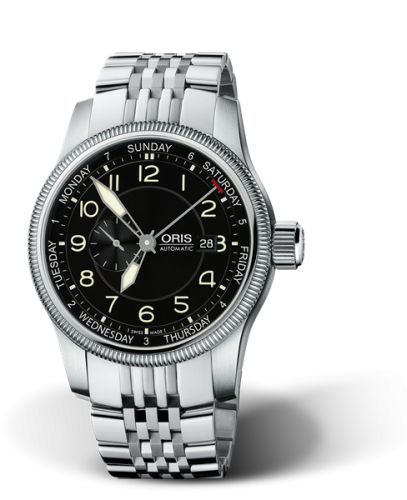 Oris 01 645 7629 4064-07 8 22 76 : Big Crown Small Second Pointer Day Stainless Steel / Black / Bracelet
