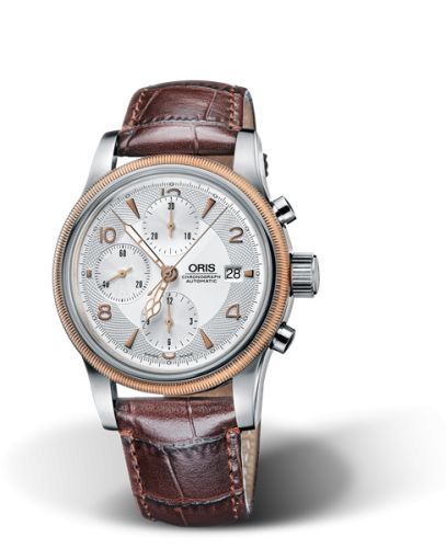 Oris 01 674 7567 4361-07 5 21 52 : Big Crown Chronograph Stainless Steel - Rose Gold / Silver