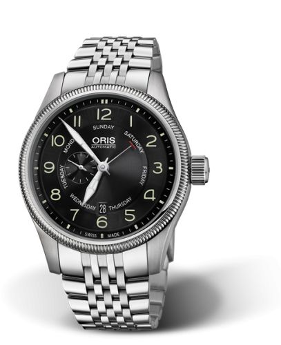 Oris 01 745 7688 4064-07 8 22 30 : Big Crown Small Second Pointer Day Stainless Steel / Black / Bracelet