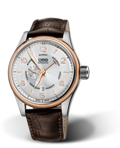 Oris 01 745 7688 4361-07 5 22 73FC : Big Crown Small Second Pointer Day Stainless Steel - Rose Gold / Silver