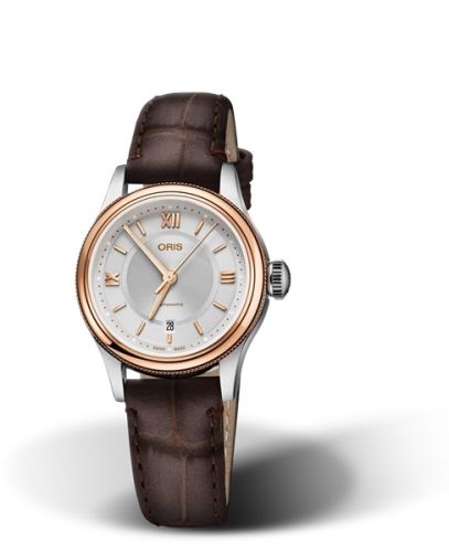 Oris 01 561 7718 4371-07 5 14 32 : Classic Date Lady 28.5 Stainless Steel - Rose Gold / Silver