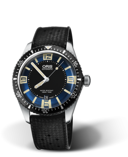 Oris 01 733 7707 4035-07 4 20 18 : Divers Sixty-Five 40 Stainless Steel / Blue / Rubber