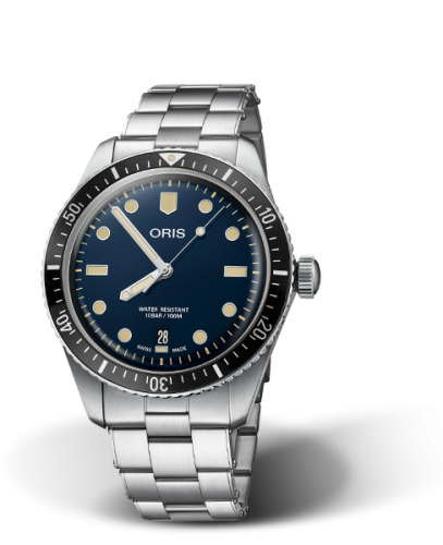 Oris 01 733 7707 4055-07 8 20 18 : Divers Sixty-Five 40 Stainless Steel / Blue / Bracelet