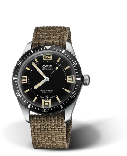 Oris 01 733 7707 4064-07 5 20 22 : Divers Sixty-Five 40 Stainless Steel / Black / Textile