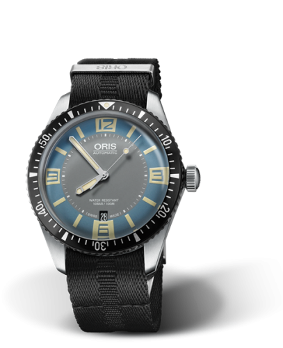 Oris 01 733 7707 4065-07 5 20 26FC : Divers Sixty-Five 40 Stainless Steel / Deauville Blue / NATO