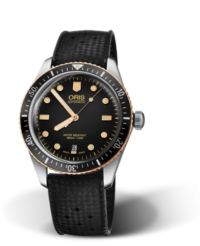 Oris 01 733 7707 4354-07 4 20 18 : Divers Sixty-Five 40 Stainless Steel / Bronze / Black / Rubber