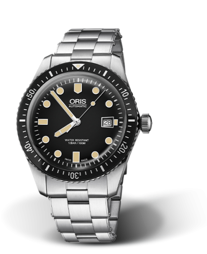 Oris 01 733 7720 4054-07 8 21 18 : Divers Sixty-Five 42 Stainless Steel / Black / Bracelet