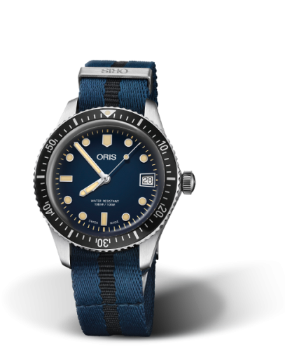 Oris 01 733 7747 4055-07 5 17 28 : Divers Sixty-Five 36 Stainless Steel / Blue / NATO