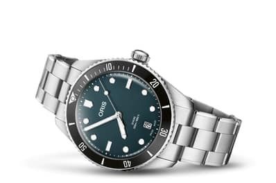 Oris 01 733 7795 4055-Set : Divers Sixty-Five 39 Stainless Steel / Blue / Bracelet