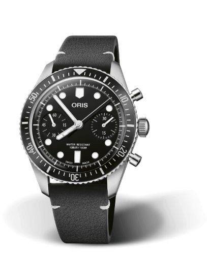 Oris 01 771 7791 4054-07 6 20 01 : Divers Sixty-Five 40 Chronograph Stainless Steel / Black