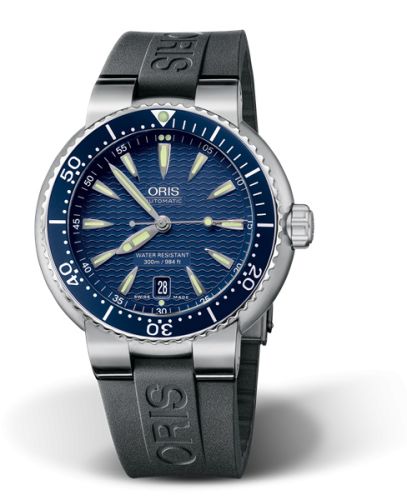 Oris 01 733 7533 8555-07 4 24 34EB : Divers Date Stainless Steel / Blue / Rubber