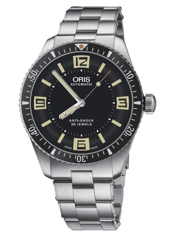 Oris 01 733 7707 4064-07 8 20 18 / TOPPER : Divers Sixty-Five 40 Stainless Steel / Black / Topper Edition