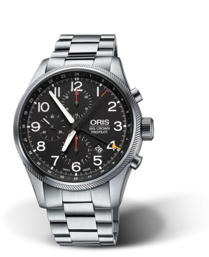 Oris 01 677 7699 4164-07 8 22 19 : Big Crown ProPilot Chronograph GMT Stainless Steel / Black