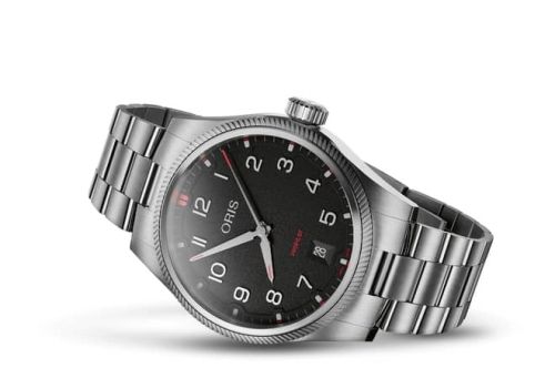 Oris 01 733 7805 4164-07 6 20 04LC : Big Crown ProPilot Date Stainless Steel / Black / Bracelet