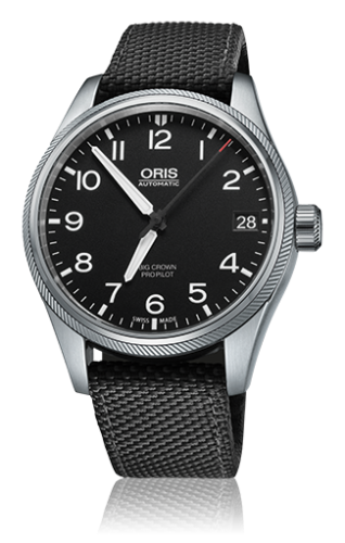 Oris 01 751 7697 4164-07 5 20 15FC : Big Crown ProPilot Date Black / Black Textile