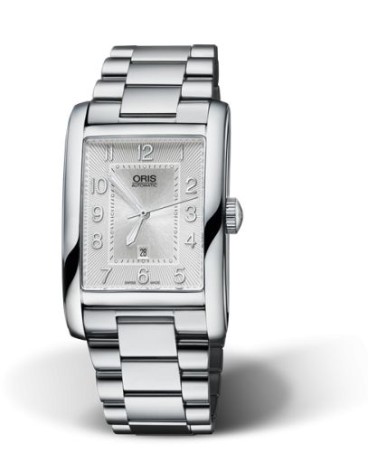 Oris 01 561 7693 4061-07 8 22 20 : Rectangular Date 30 Stainless Steel / Silver - Arabic / Bracelet