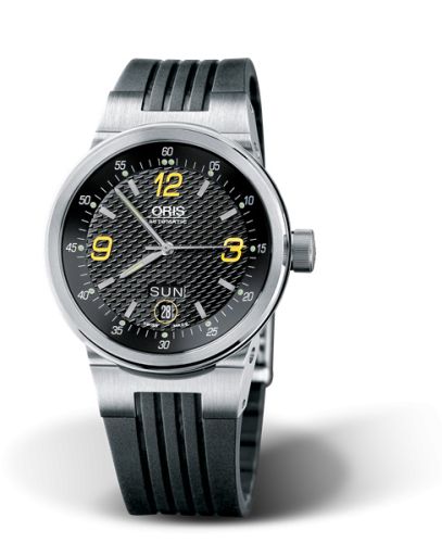 Oris 01 635 7560 4142-07 4 25 01 : WilliamsF1 Team Day Date 40.5 Stainless Steel / Black - Yellow / Rubber
