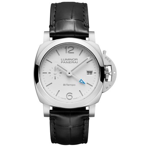 Panerai PAM01367 : Luminor Quaranta BiTempo Stainless Steel / White