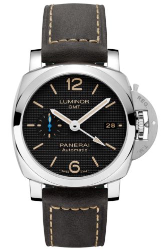 Panerai PAM01535 : Luminor 1950 42 3 Days GMT Automatic Stainless Steel / Black Hobnail