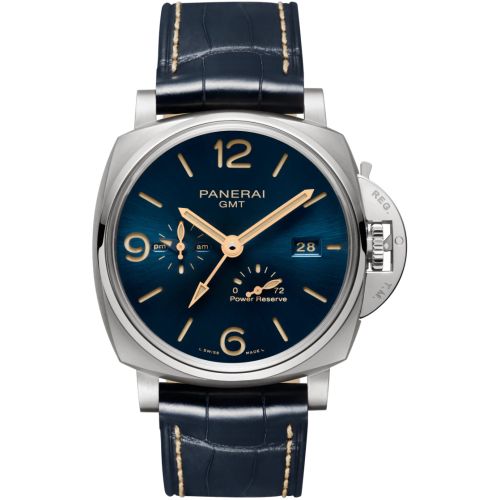 Panerai PAM00964 : Luminor Due 45 3 Days GMT Power Reserve Automatic Titanium / Blue