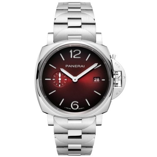 Panerai PAM01539 : Luminor Due 42 Automatic Stainless Steel / Burgundy / Bracelet