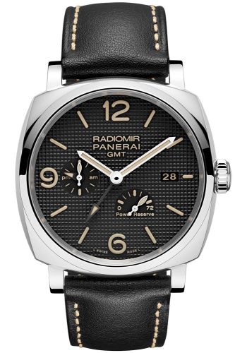 Panerai PAM00628 : Radiomir 1940 45 3 Days GMT Power Reserve Automatic Stainless Steel / Black - Hobnail