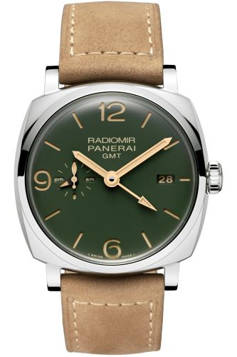 Panerai PAM00998 : Radiomir 1940 45 3 Days GMT Automatic Stainless Steel / Military Green