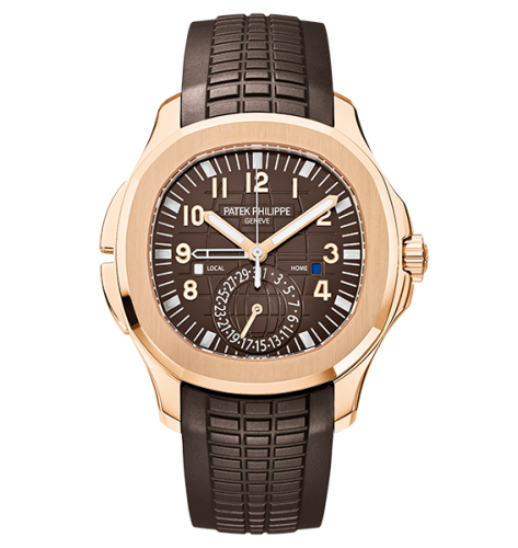 Patek Philippe 5164R-001 : Aquanaut Travel Time 5164 Rose Gold / Brown