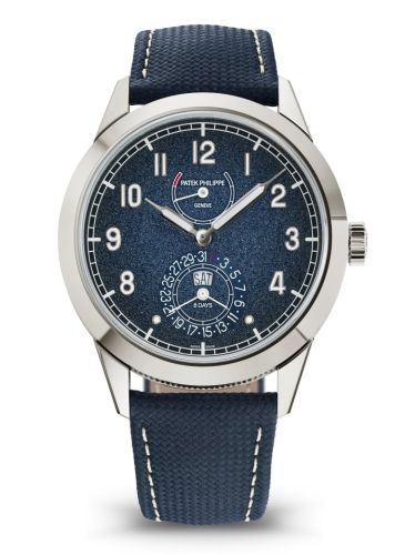Patek Philippe 5328G-001 : Calatrava 8-Day White Gold / Blue