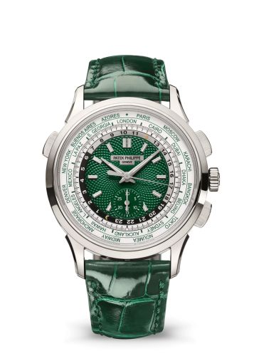 Patek Philippe 5930P-001 : World Time Chronograph 5930 Platinum / Green