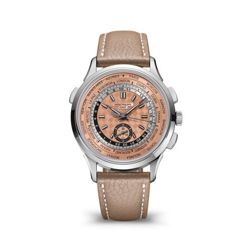 Patek Philippe 5935A-001 : World Time Chronograph 5935 Stainless Steel / Salmon