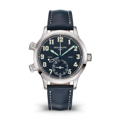 Patek Philippe 7234G-001 : Calatrava Pilot Travel Time 7234 White Gold / Blue