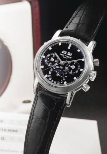 Patek Philippe 3970EP-029 : Perpetual Calendar Chronograph 3970 Platinum / Black Diamond