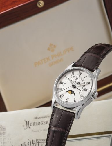 Patek Philippe 5050G-001 : Perpetual Calendar 5050 White Gold / Silver Roman