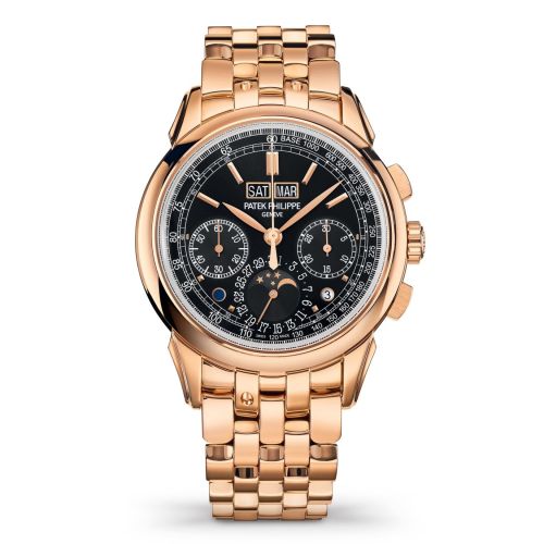 Patek Philippe 5270/1R-001 : Perpetual Calendar Chronograph 5270 Rose Gold / Black / Bracelet