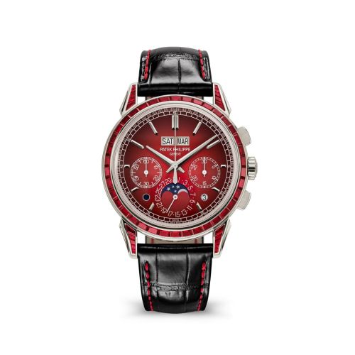 Patek Philippe 5271/12P-010 : Perpetual Calendar Chronograph 5271 Platinum - Ruby / Red