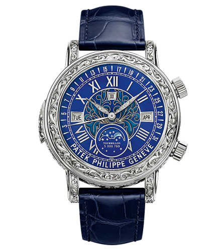 Patek Philippe 6002G-001 : Sky Moon Tourbillon 6002 White Gold / Blue