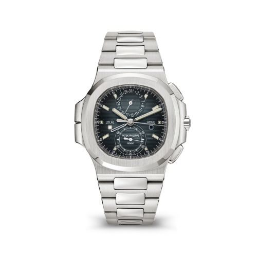 Patek Philippe 5990/1A-011 : Nautilus Travel Time Stainless Steel / Blue