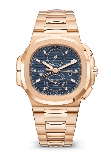 Patek Philippe 5990/1R-001 : Nautilus Travel Time Rose Gold / Blue