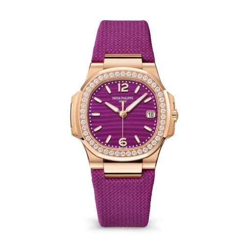 Patek Philippe 7010R-013 : Nautilus 7010 Rose Gold - Diamond / Purple / Strap