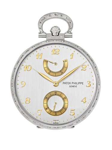 Patek Philippe 982/178G : Pocket Watch Lepine Power Reserve White Gold / From Father to Son