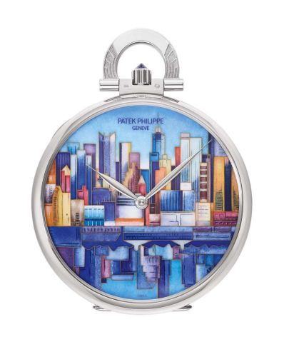 Patek Philippe 993/101G : Pocket Watch Lepine White Gold / Manhattan-Brooklyn