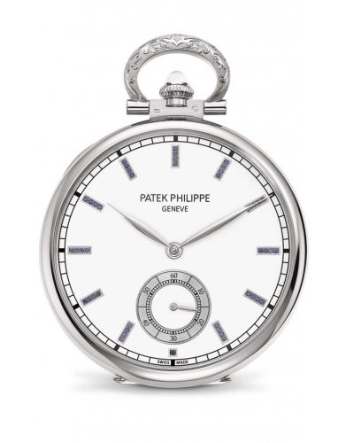 Patek Philippe 995/109G : Pocket Watch Lepine White Gold / Mount Rushmore