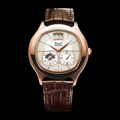 Piaget G0A32017 : Emperador Coussin Dual Time Zone Pink Gold
