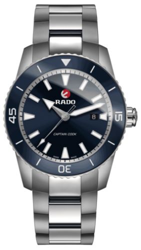 Rado R32501203 : HyperChrome Captain Cook 45 Titanium / Blue / Bracelet