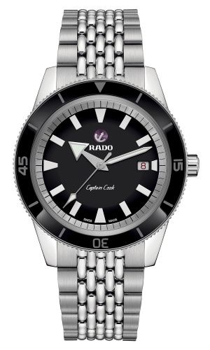 Rado R32505153 : HyperChrome Captain Cook 42 Stainless Steel / Black / Bracelet