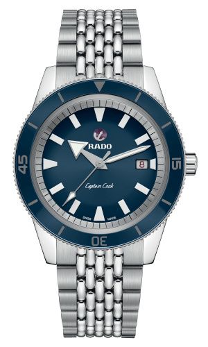 Rado R32505203 : HyperChrome Captain Cook 42 Stainless Steel / Blue / Bracelet