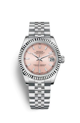 Rolex 178274-0012 : Datejust 31 Stainless Steel Fluted / Jubilee / Pink
